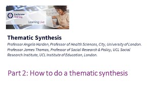 Part 2 How to do a thematic synthesis [upl. by Aidin]