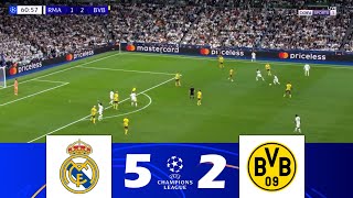 Real Madrid gegen Borussia Dortmund 52  UEFA Champions League 202425  Spielen Höhepunkte [upl. by Nennarb574]