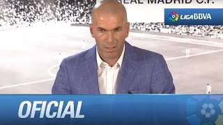 Presentación de Zinedine Zidane como nuevo entrenador del Real Madrid [upl. by Lolanthe784]