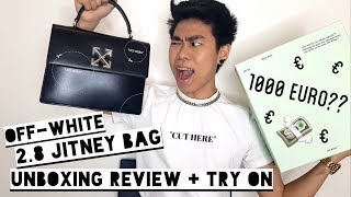 OffWhite 28 Jitney Bag quotCUT HEREquot Unboxing Review  Tryon [upl. by Anailuig911]