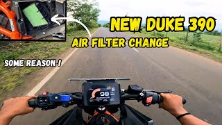 Duke 390 air filter change because it’s too dusty [upl. by Einallem]