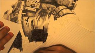 Dead Space Issac speed drawing [upl. by Ecirtap]