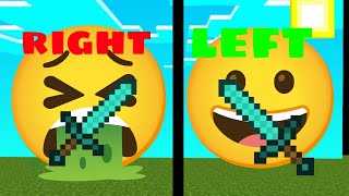 right vs left hand for Minecraft povjav [upl. by Anirdua]