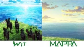 Wit Studio VS Mappa Landscapes  Attack On Titan 2020 [upl. by Subocaj]