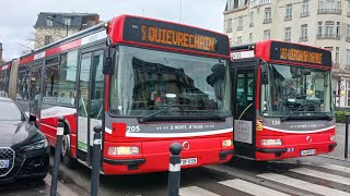 transville compilation à l Arrêt gare sncf irisbus agora S L iveco urbanway 12 18 tramway keolis [upl. by Oker460]