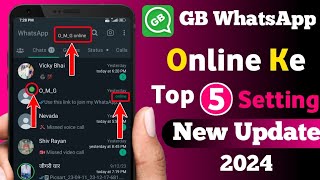 gb Whatsapp online ki most important 5 settings  gb Whatsapp online setting 2023 [upl. by Tamberg]