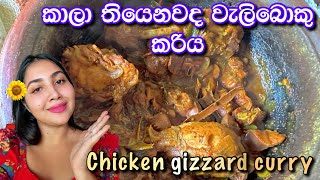 වැලි බොකු කරිය  chicken gizzard curry  how to make chicken gizzards  ridma pilapitiya [upl. by Annaerdna]