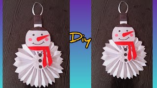 DIYHow to make paper snowmanChristmas special craftsThe crafters art for youtrending2024art [upl. by Cirdnek320]