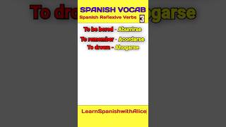 Reflexive Verbs in Spanish in 60 seconds 3 shorts learnspanishverbs 🇪🇸 [upl. by Dagny]