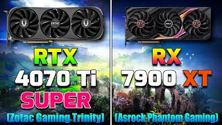 RTX 4070 Ti SUPER 16GB Zotac Gaming Trinity vs RX 7900 XT 20GB Asrock Phantom Gaming [upl. by Ecinereb]