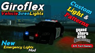 How to download amp install giroflex vsl mod in gta san andreas  How to make custom emergency lights [upl. by Ynomrah]