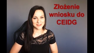 Jak wysłać wniosek do CEIDG [upl. by Aihsital]