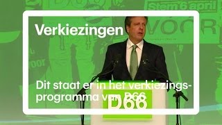 Dit staat er in het verkiezingsprogramma van D66  RTL NIEUWS [upl. by Josias]