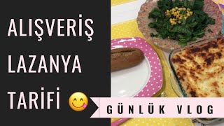 GÜNLÜK VLOG  Lazanya yaptım  Alışveriş  gratis penti migros [upl. by Ettenna]