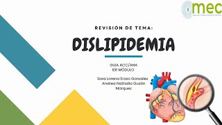 Dislipidemia parte 1  AMEC UCC PASTO [upl. by Sheply]