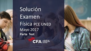 Examen Física Resuelto PCE UNED Mayo 2017 Parte Test [upl. by Charil586]