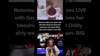 Notorious BIG mom Miss Wallace LIVE w Gene Deal  supports him exposing Diddy amp son relationship [upl. by Aranat]