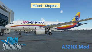 Airbus A320X Mod  Florida  Jamaica  KMIA  MKJP  Vatsim [upl. by Kellen968]