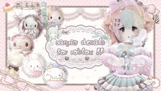 ꒰ 100 kawaii sanrio decals for your royale high journal  5 ୨୧ [upl. by Nodababus]