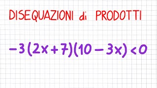 DISEQUAZIONI di PRODOTTI 5 di 5  DT30 [upl. by Kwarteng]