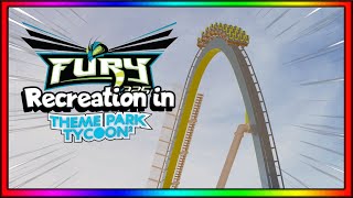 INSANE Fury 325 recreation in THEME PARK TYCOON 2  Theme park tycoon 2 [upl. by Wendye]