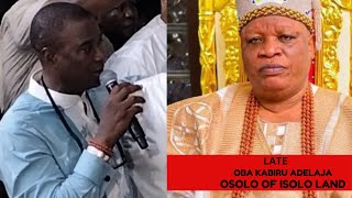 K1 AYINDE WASIU GIVE ADVICE TO CHILDREN OF LATE OBA OSOLO KABIRU ADELAJA [upl. by Kolnos]