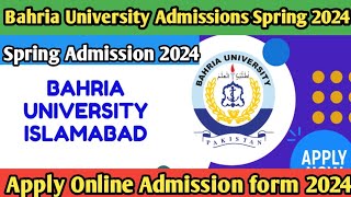 how to apply online in Bahria University Bu Online Application Process Online admission Form 2024 [upl. by Peednam]