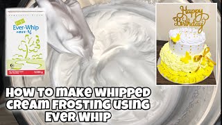 HOW TO MAKE WHIPPED CREAM FROSTING USING EVER WHIP  HAND MIXER ONLY [upl. by Ailliw465]