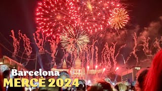 Piromusical de La Mercè 2024 in Barcelona with Rosalía Selected Songs [upl. by Larrie683]