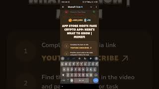 App Store Hosts Fake Crypto App Here’s What to Know  MemeFi [upl. by Neelrak]