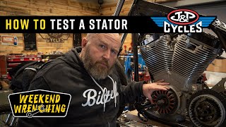 How to Test a Harley Davidson Stator  Weekend Wrenching [upl. by Joon]