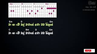 Nosalenna Kandulak Dasin  නොසැලෙන්න කඳුලක්  Sinhala Guitar Chords [upl. by Ru]