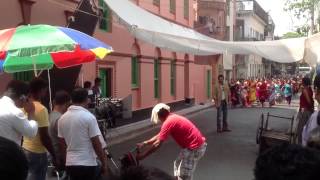 Soham Chakraborty filming on location in Kolkata Calcutta [upl. by Ithsav]