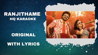 Ranjithame Karaoke  Tamil Karaoke With Lyrics  Full Song  HighQuality [upl. by Einot]