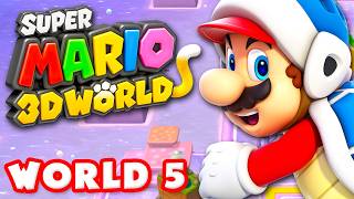 Super Mario 3D World  World 5 100 Nintendo Wii U Gameplay Walkthrough [upl. by Eikceb]