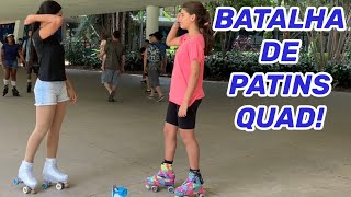 BATALHA DE MANOBRAS COM PATINS QUAD SORTEAMOS AS MANOBRAS NO PARQUE DESAFIO [upl. by Nairehs]