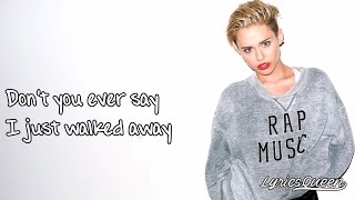 Miley Cyrus  Wrecking Ball Lyrics HD [upl. by Tdnaltroc]