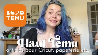 Haul TEMU ✦ Articles et accessoires pour Cricut thermocollant papeterie etc [upl. by Norse]