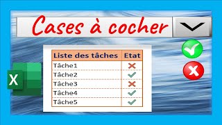 Comment intégrer des Cases à cocher ✔️✅ ❌ dans liste déroulante [upl. by Milewski414]