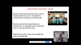 English Language A Level North East Accents and Dialects Paul Heselton [upl. by Pearla838]