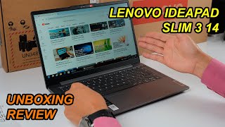 Laptop💻Lenovo Ideapad Slim 3 14 📦Unboxing  Review  Información ⌨️🖱️ Test 📸🌡️🎤🔊 [upl. by Nyrahtak]