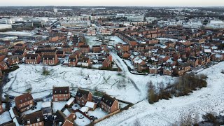 Snow Fall in Hatfield UK  University of Hertfordshire London  Shot on DJI MAVIC  ANUDEEP VARMA [upl. by Eissalc]