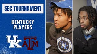 Kentucky players talk quarterfinal loss to Texas AampM in the SEC Tournament [upl. by Skurnik501]