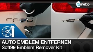 Schriftzug entfernen Auto Emblem bzw Logo spurlos entfernen  Soft99 Emblem Remover Kit [upl. by Petromilli]