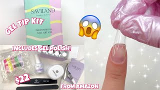 TRYING 22 SAVILAND GEL X NAIL TIP KIT amp 50000 RPM EFILE FROM AMAZON  AFFORDABLE NAILS AT HOME [upl. by Ardnahc]