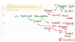 Go through the following statements i haemoglobin is 50 satruated at arund 4050 [upl. by Castle]