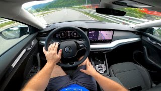 NEW Skoda OCTAVIA Combi 2024 Facelift  POV Test Drive Binaural sound [upl. by Doreen]