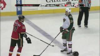 Derek Boogaard vs Brian McGrattan Dec 11 2009  Flames feed [upl. by Alhahs]