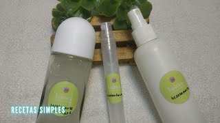 Desodorante de alumbre aerosol y roll on  Recetas Simples Cosmetica natural [upl. by Krischer]