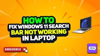 How to fix Windows 11 Search Bar not working in Laptop 2024 [upl. by Ogilvy]